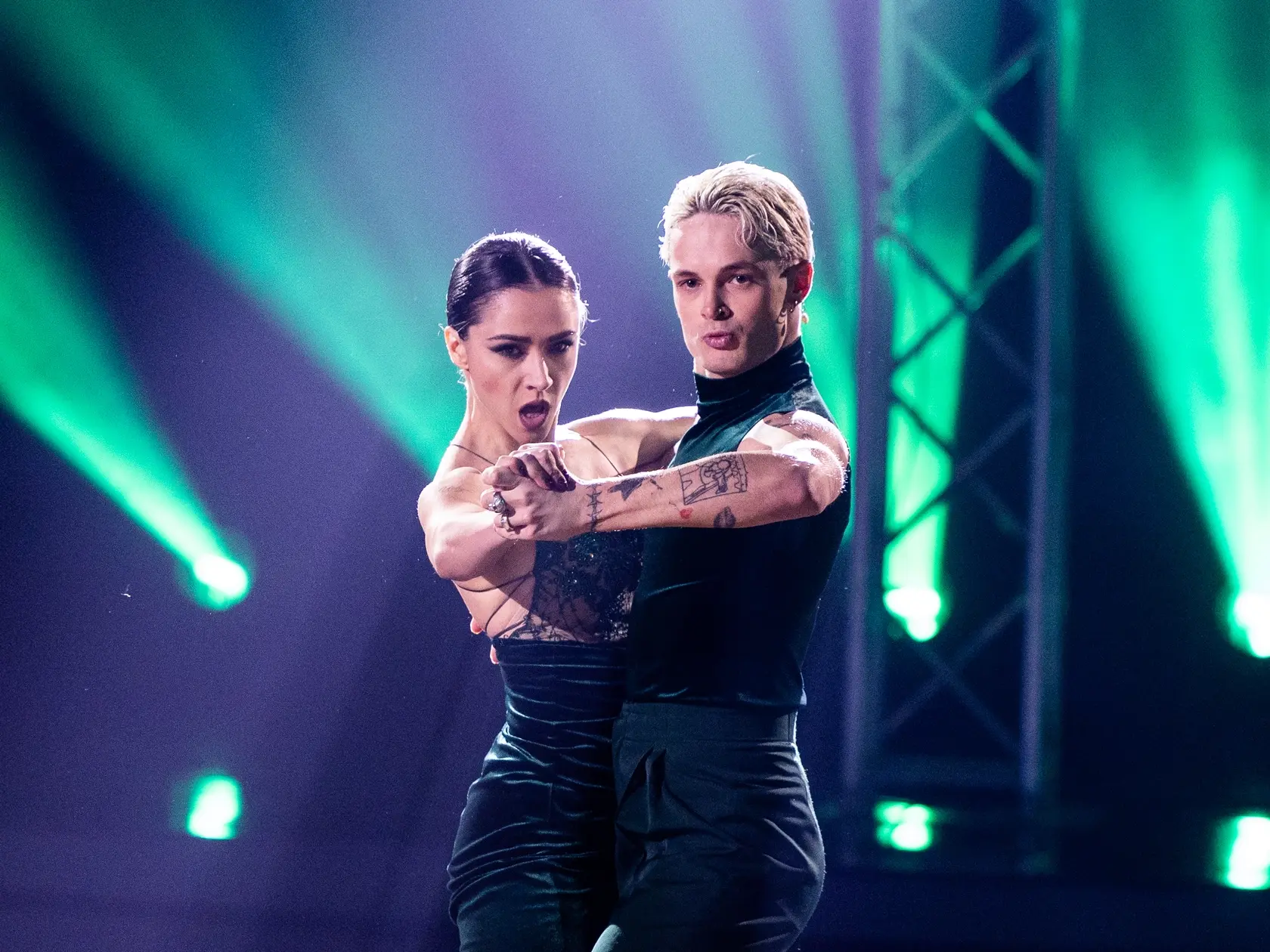 Na snímke Eva Burešová a Matyáš Adamec počas šiesteho kola Let's dance 2025.