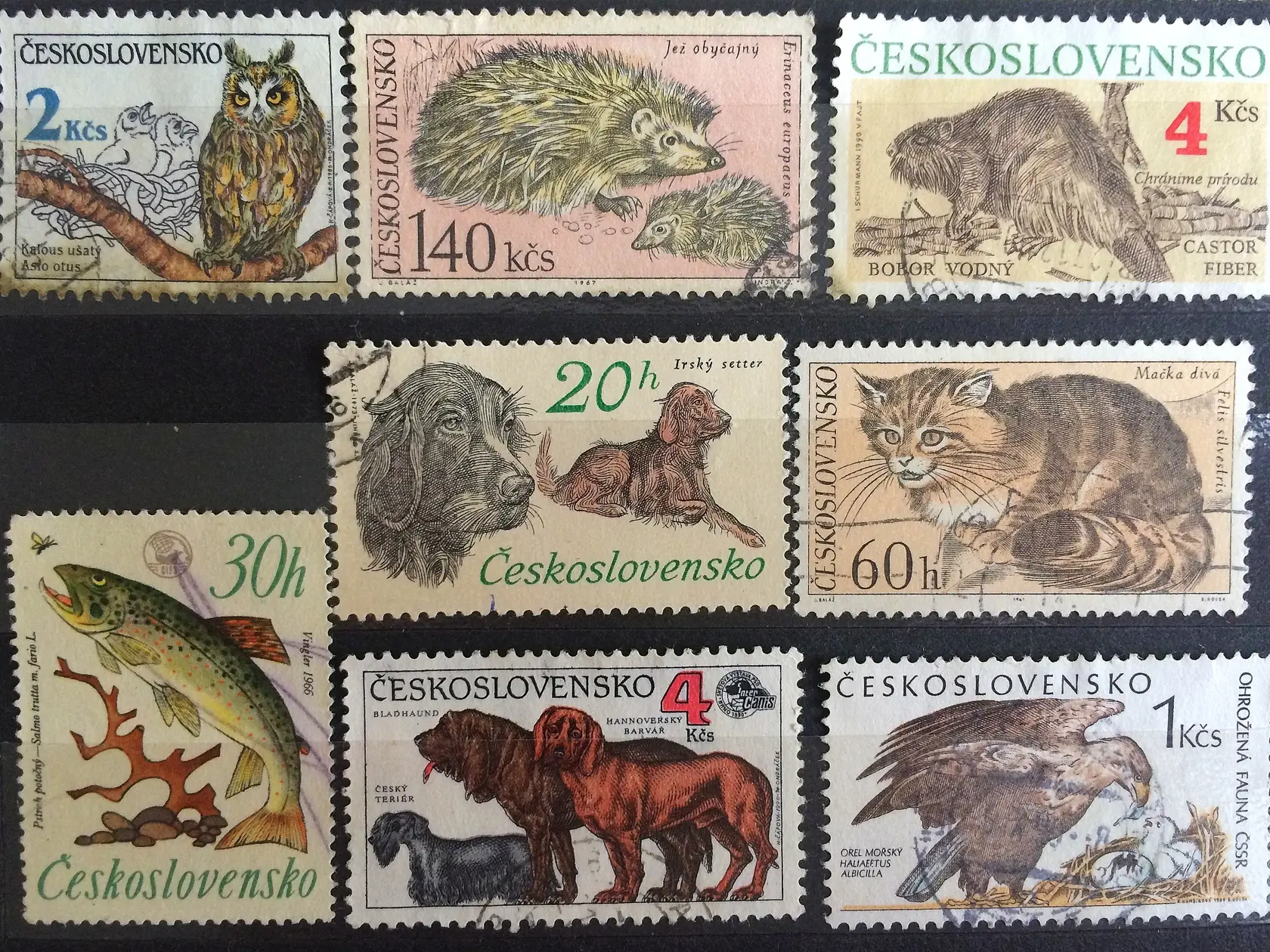 Československé známky.