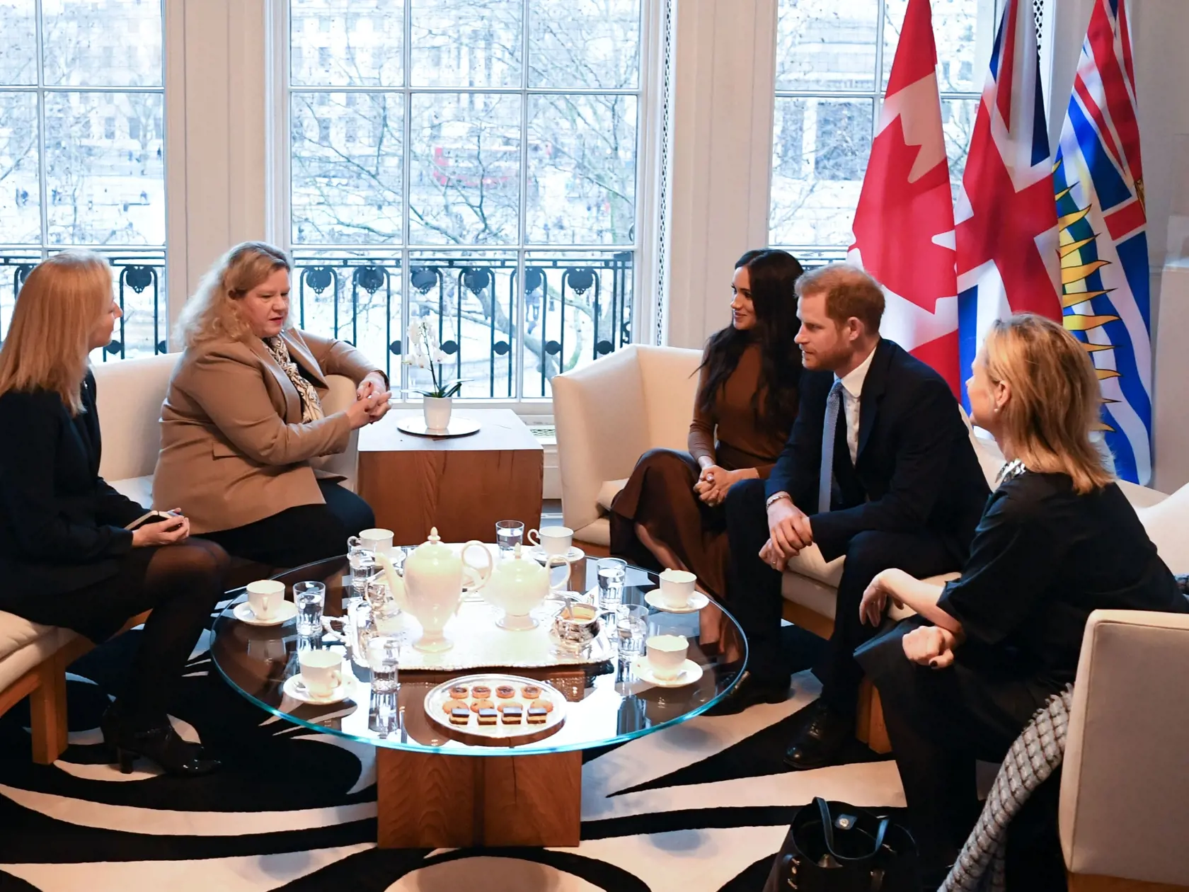 Meghan s Harrym navštívili Kanadský dom v Londýne.
