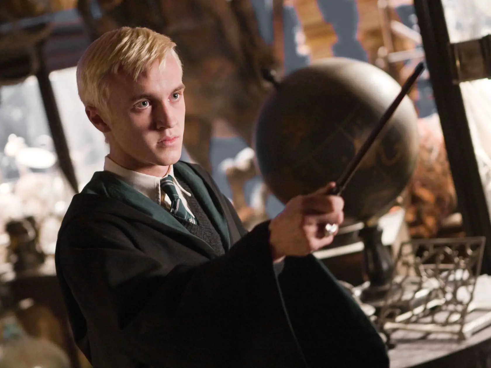 Draco Malfoy bol úhlavným nepriateľom Harryho Pottera. 