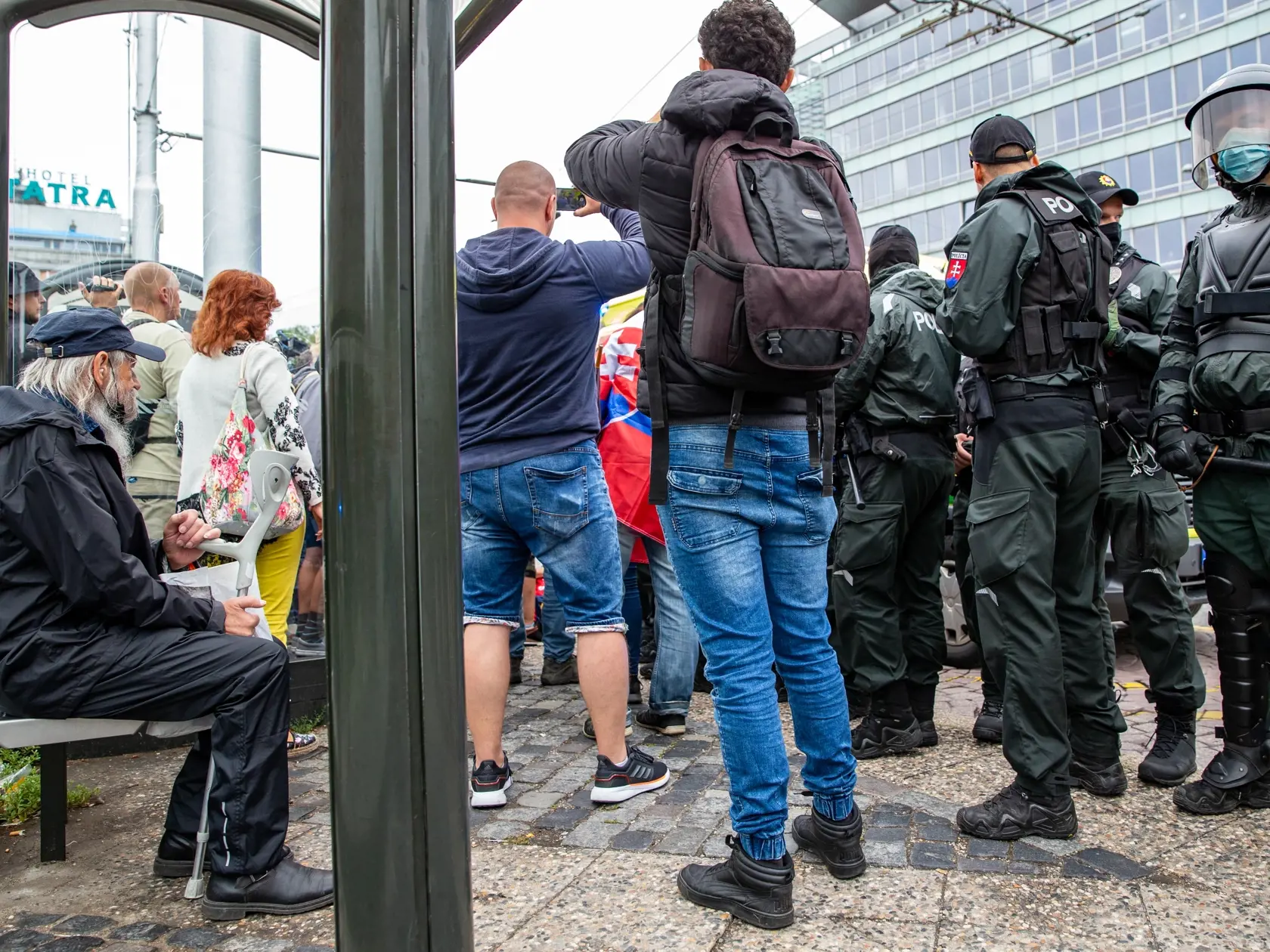 Demonštrácia v centre Bratislavy proti očkovaniu, pandemickým opatreniam, prezidentke SR Zuzane Čaputovej, členom vlády a parlamentu.