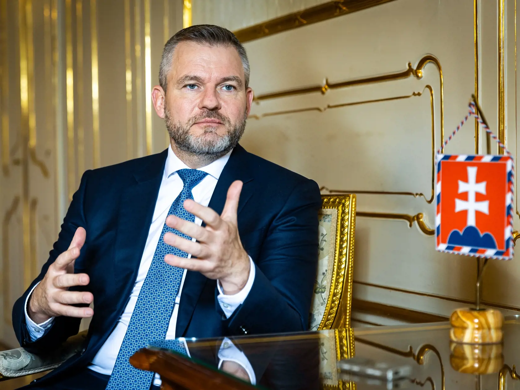 Prezident Slovenskej republiky Peter Pellegrini v Bratislave. 