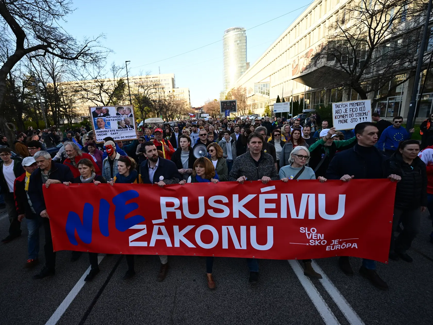 Pochod„Nie ruskému zákonu!“ v Bratislave