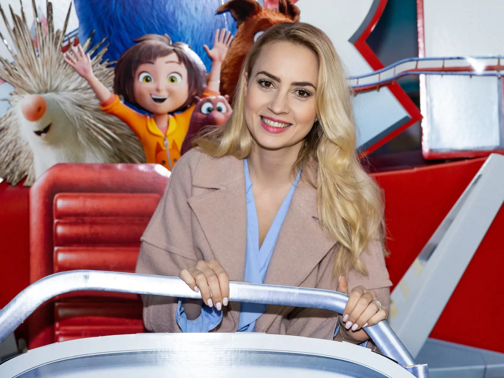 Premiéra kreslenej komédie "Čarovný park" v jednom z bratislavských kínosál. Na snímke Barbora Krajčírová.