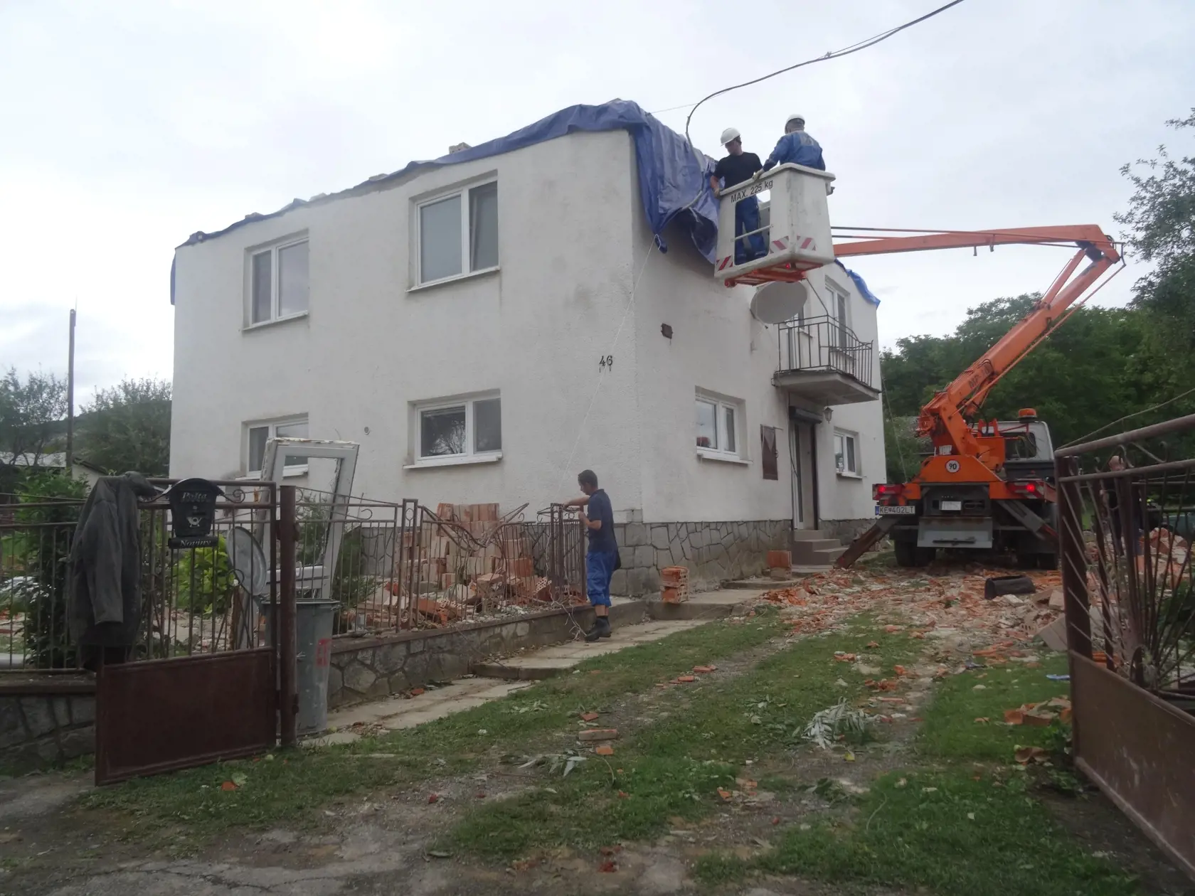 Najviac zasiahnutý bol dom manželov Pavliškovcov.