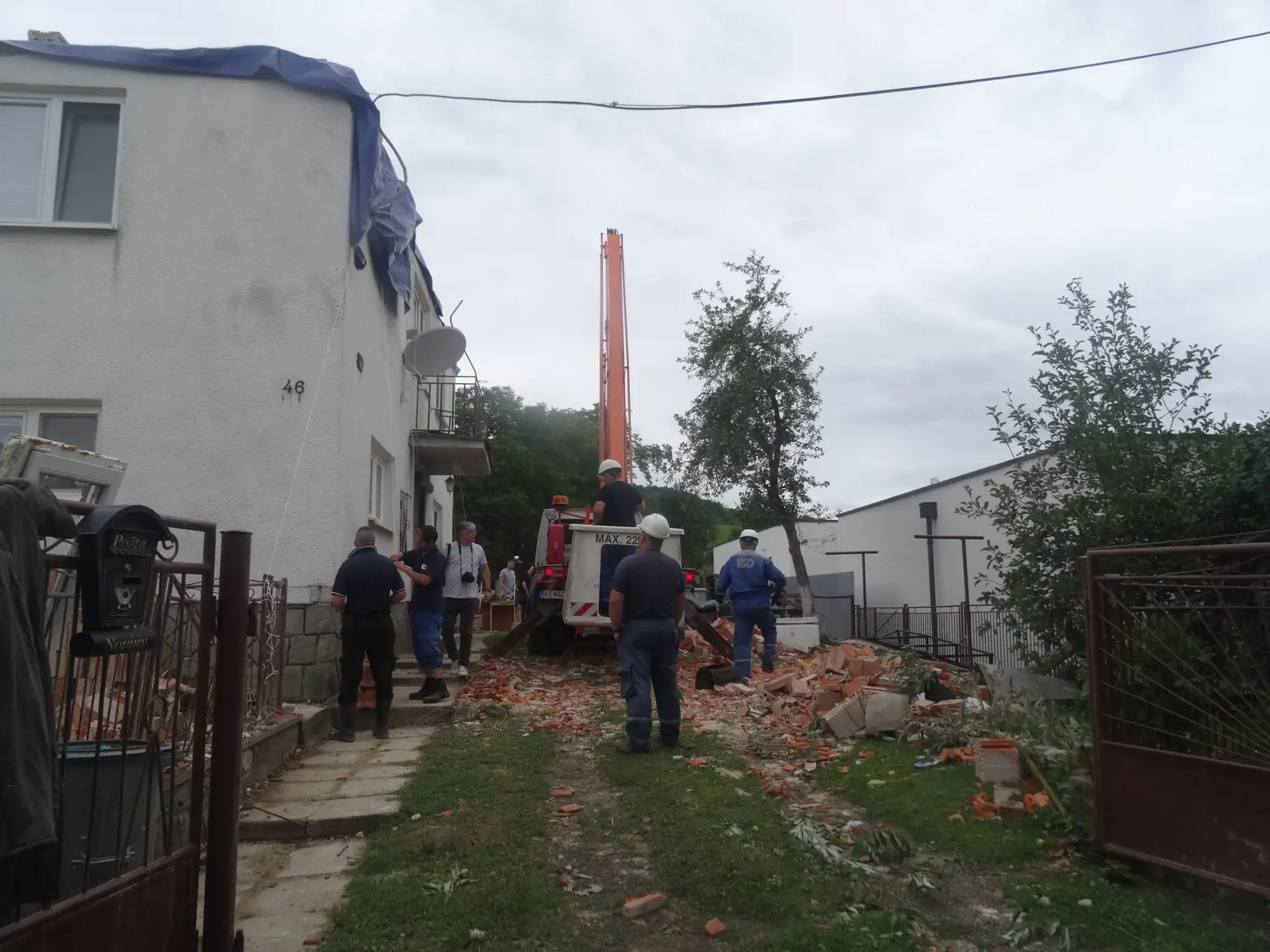 Najviac zasiahnutý bol dom manželov Pavliškovcov.