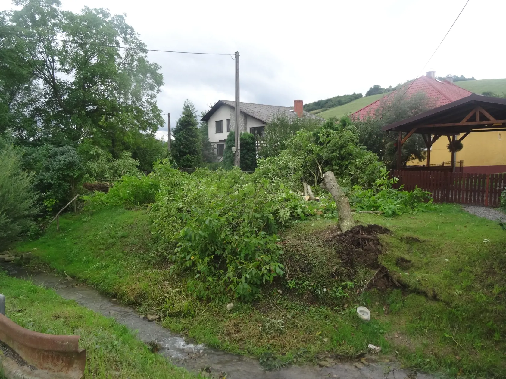 Všade kam sme sa pozreli boli pováľané stromy a konáre.