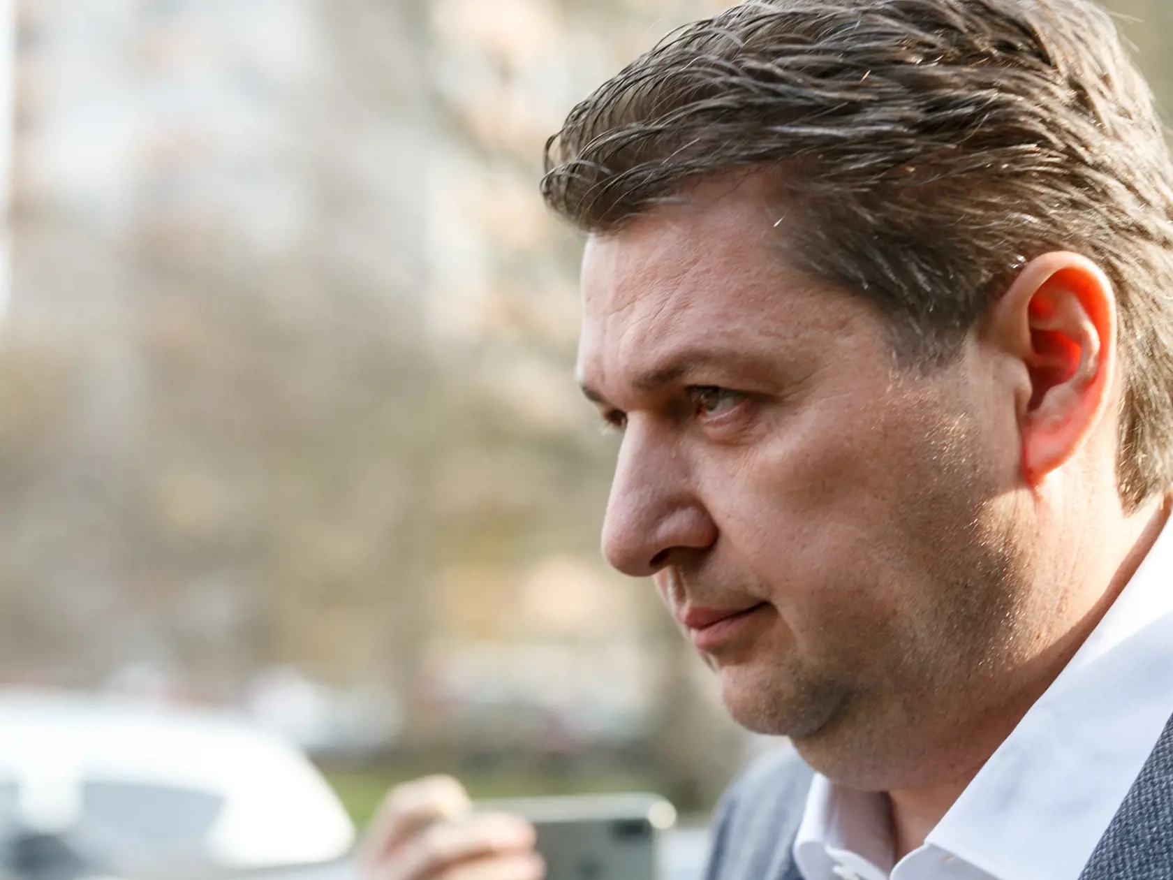 Na snímke Ladislav Bašternák na súde vo veci  neodvedenia dane a poistného.
