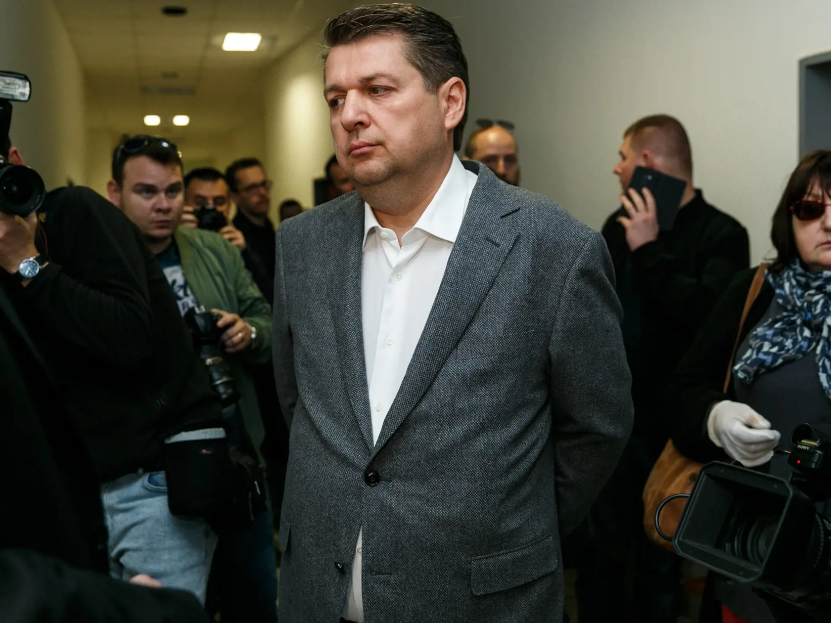 Na snímke Ladislav Bašternák na súde vo veci  neodvedenia dane a poistného.