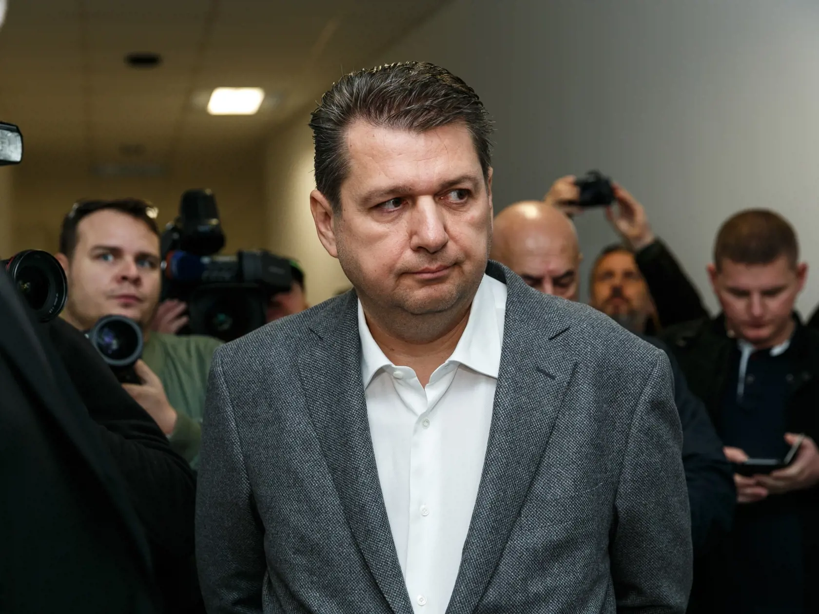 Na snímke Ladislav Bašternák na súde vo veci  neodvedenia dane a poistného.