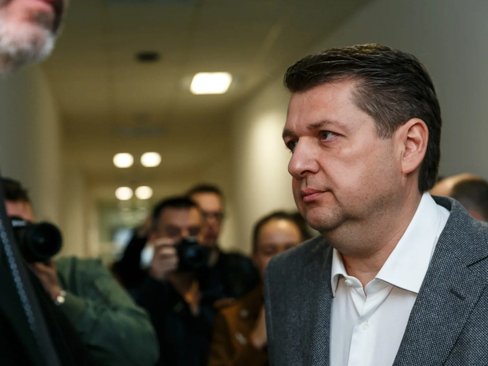Na snímke Ladislav Bašternák na súde vo veci  neodvedenia dane a poistného.
