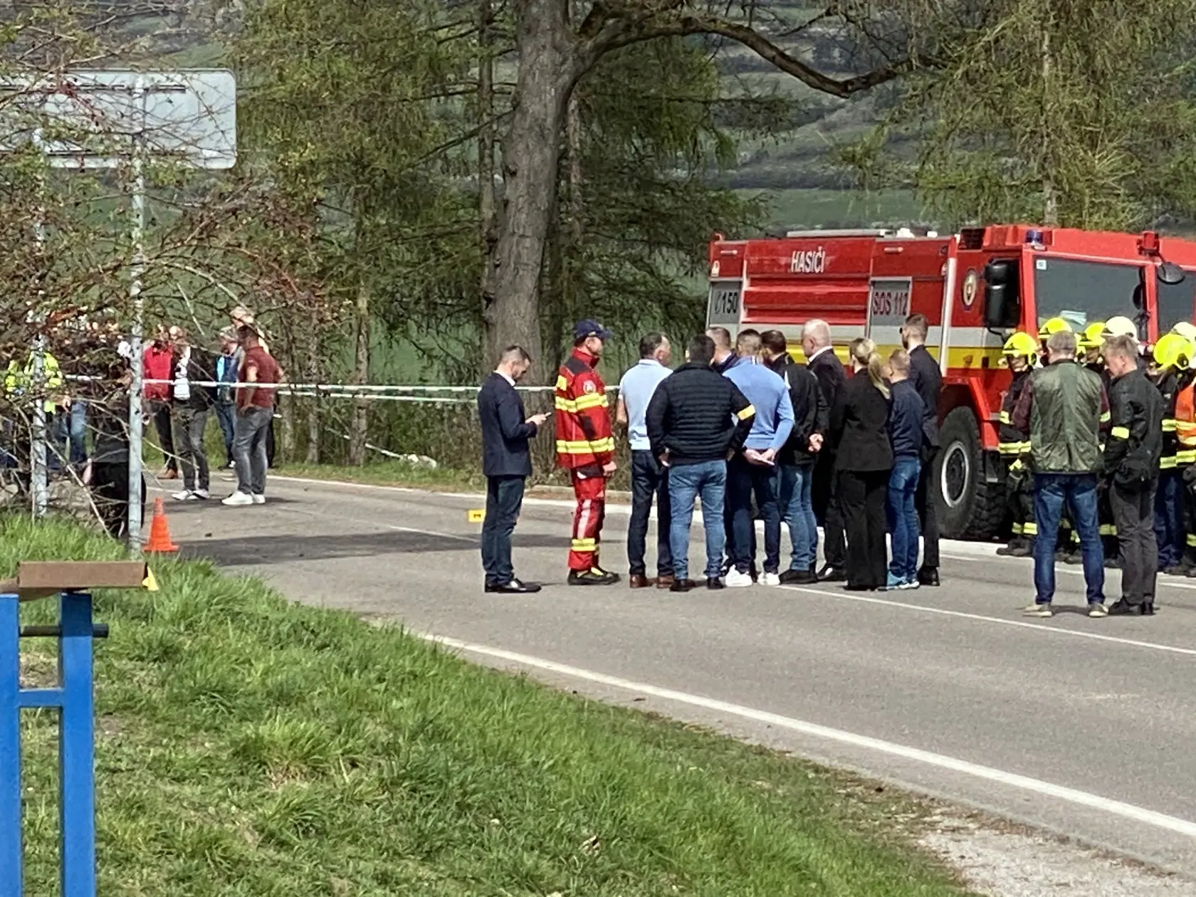 Na miesto nešťastia priletel vrtuľníkom minister vnútra Matúš Šutaj Eštok.