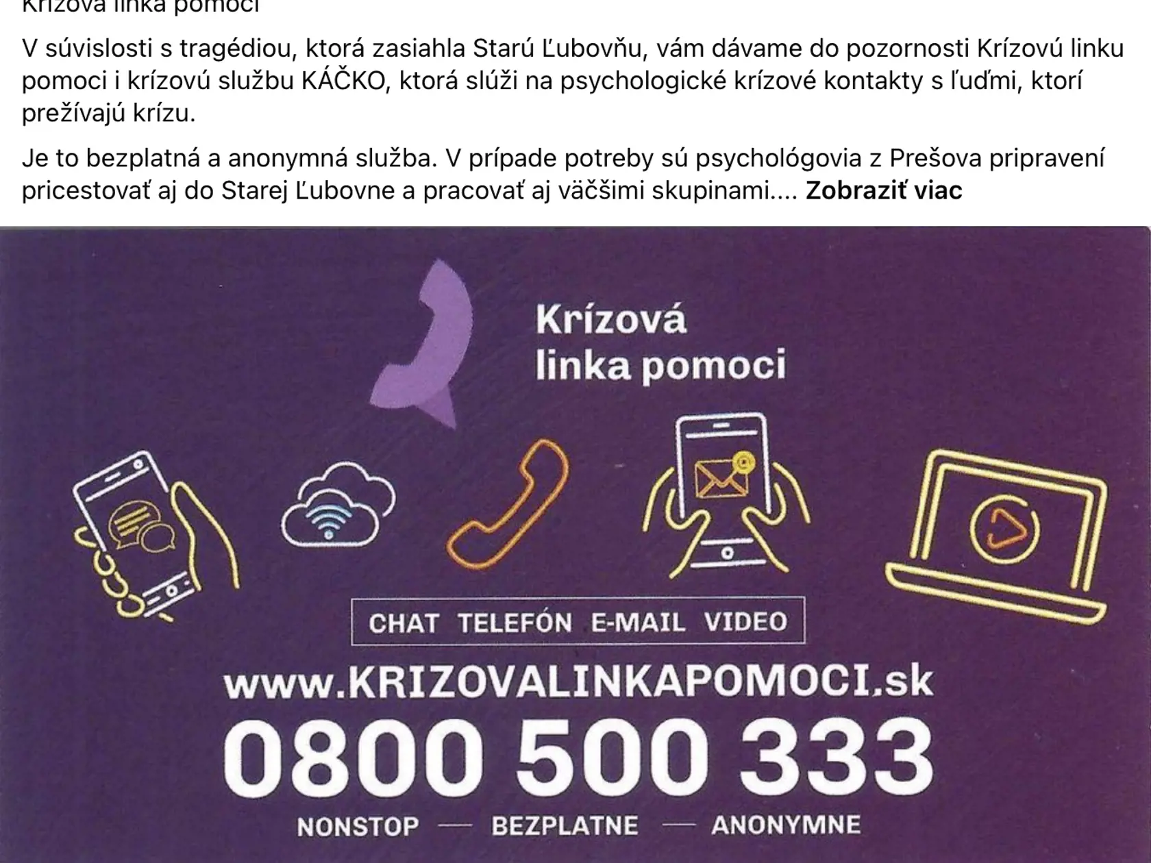 Dôležitá informácia pre smútiacich.