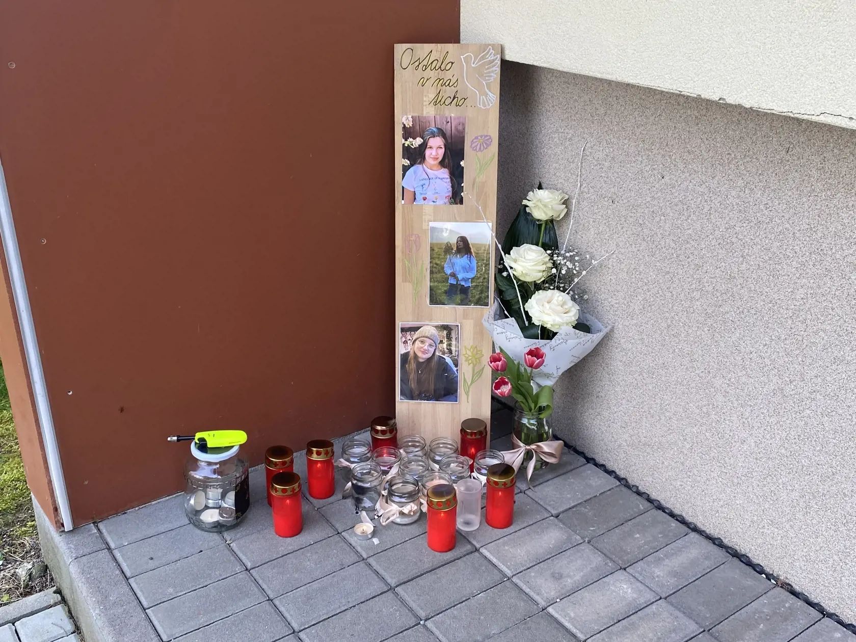 Dievčatám pripravili pietne miesto aj pred vchodom do Základnej umeleckej školy Jána Melkoviča v Starej Ľubovni, ktorú navštevovali. Zronený riaditeľ školy Ján Sivuľka vravel o Sofii ako o mimoriadnom speváckom talente.