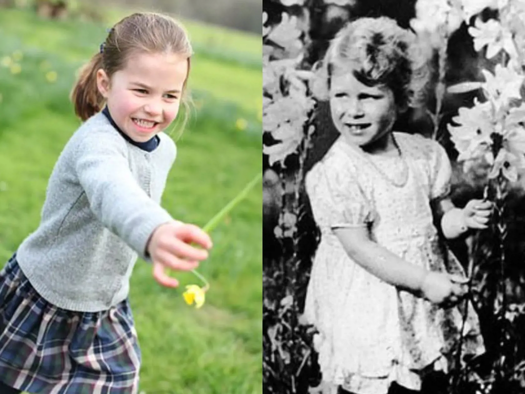 Princezná Charlotte a kráľovná Alžbeta na portréte vo veku 6 rokov.