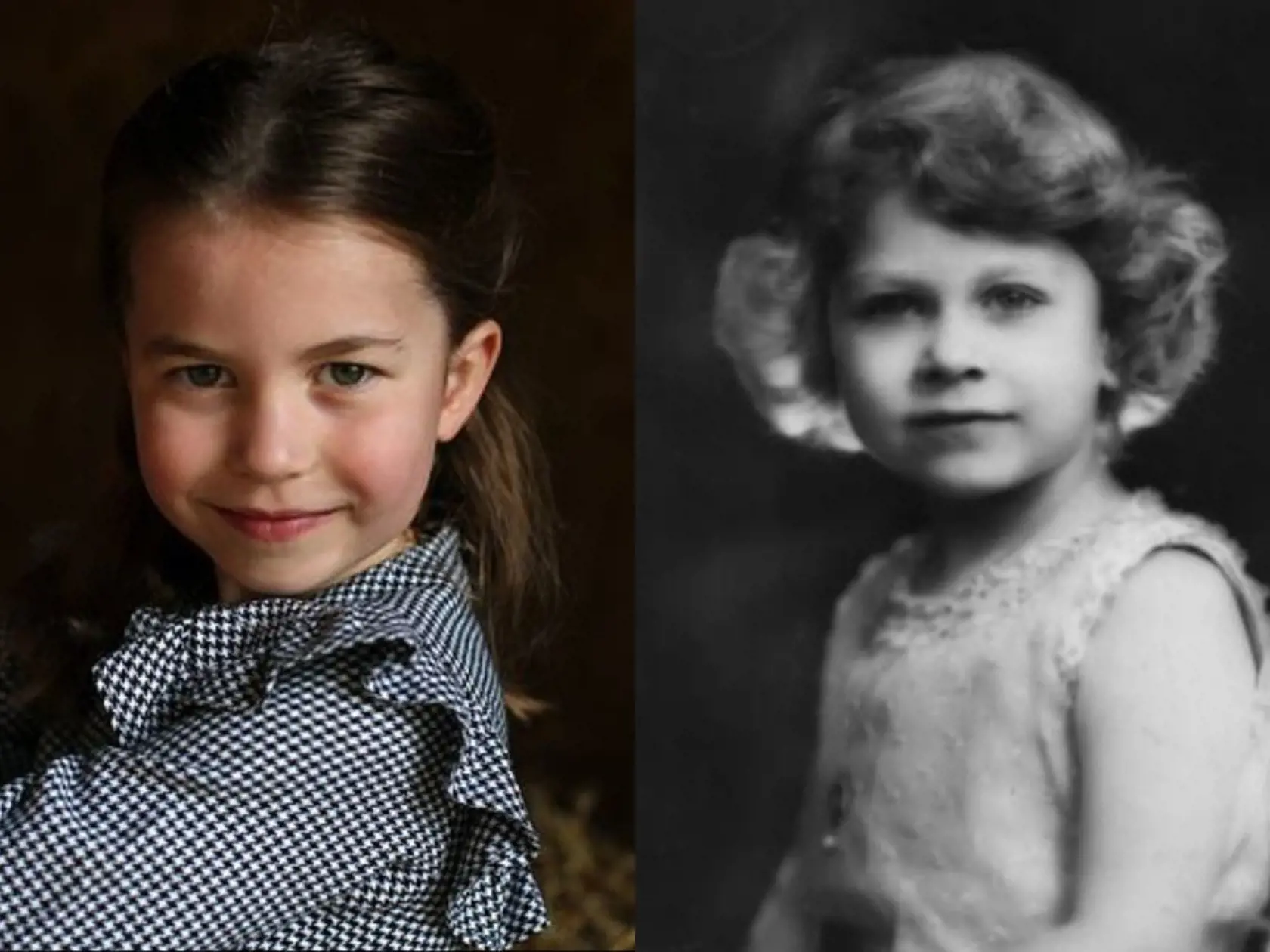 Princezná Charlotte a kráľovná Alžbeta na portréte vo veku 5 rokov.