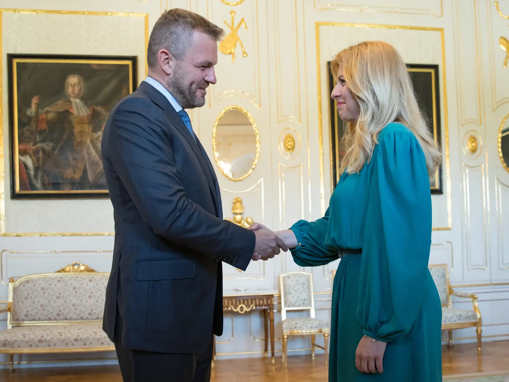 Premiér Peter Pellegrini a prezidentka Zuzana Čaputová.