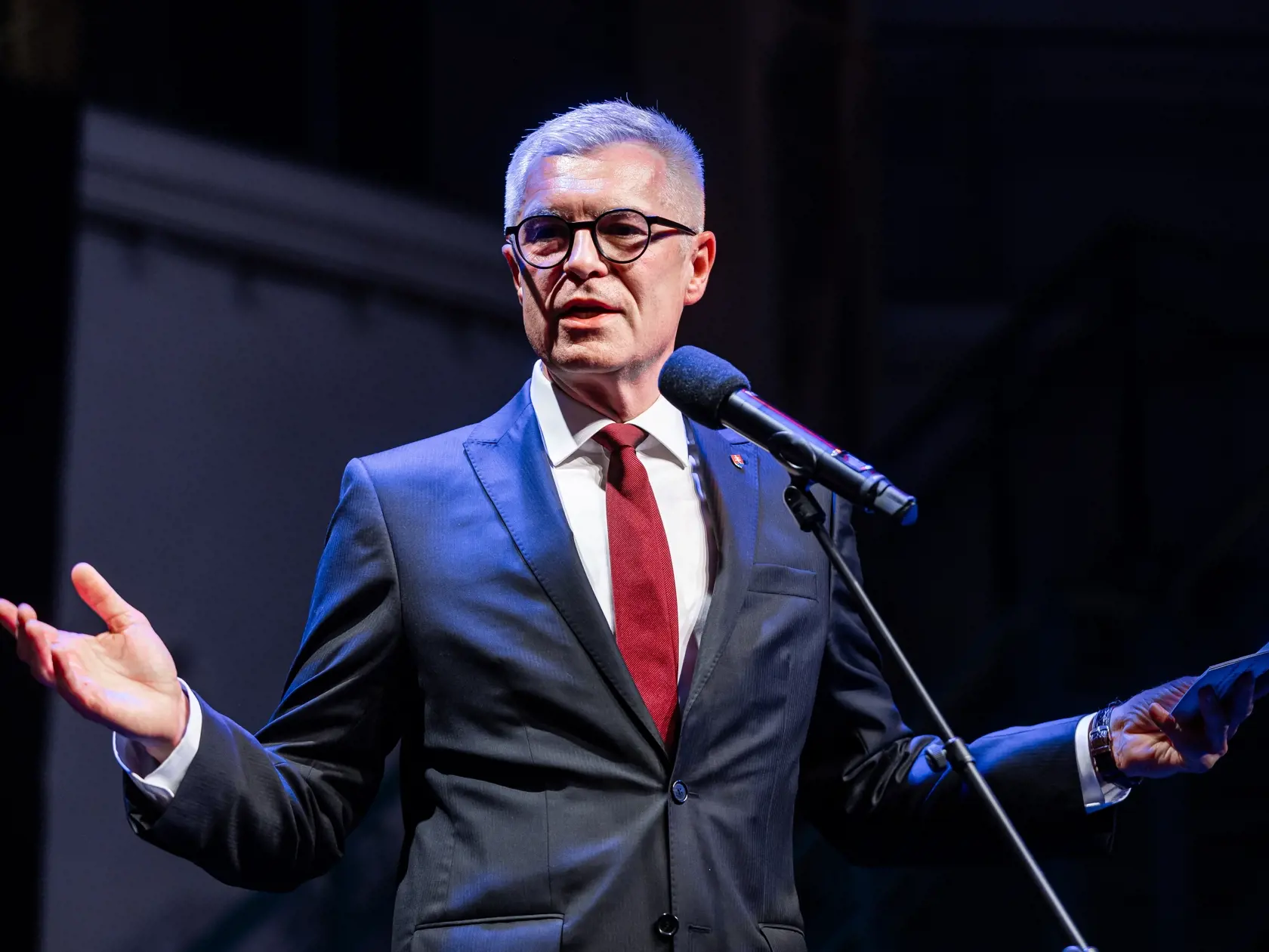 Volebná centrála prezidentského kadidáta Ivana Korčoka v Bratislave. Na snímke Ivan Korčok.