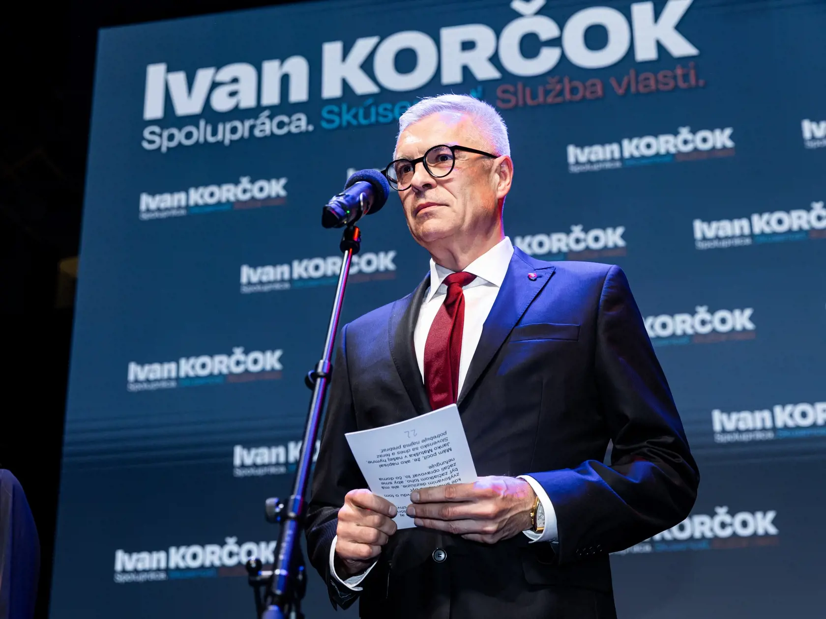 Volebná centrála prezidentského kadidáta Ivana Korčoka v Bratislave. Na snímke Ivan Korčok.