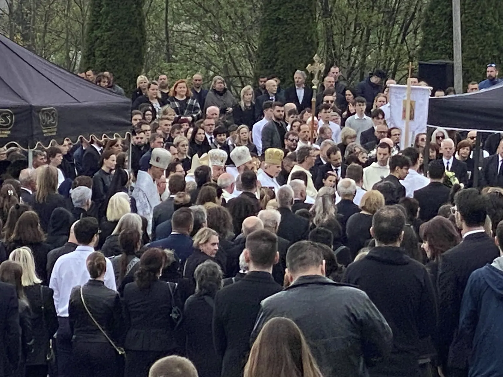Pohreb troch obetí tragickej havárie pri Spišskej Kapitule v sobotu 6. 4. 2024.