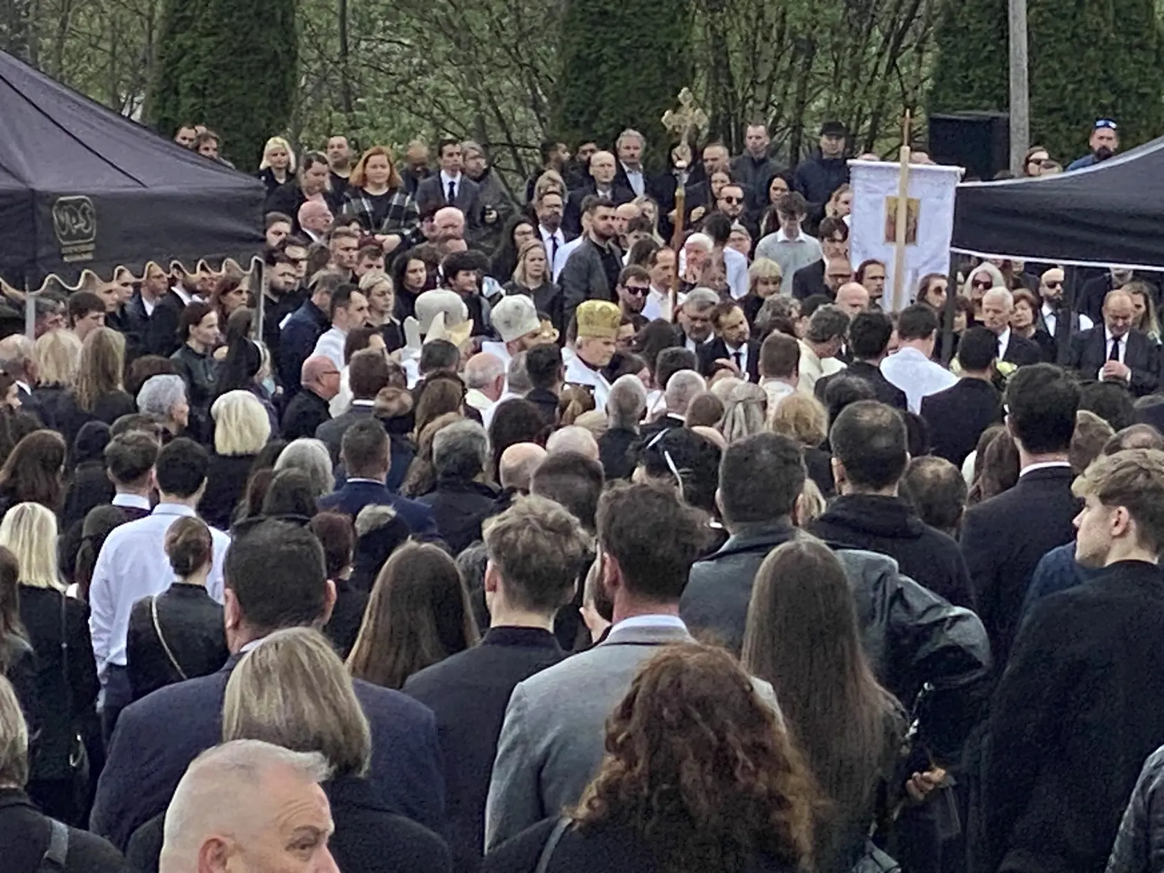 Pohreb troch obetí tragickej havárie pri Spišskej Kapitule v sobotu 6. 4. 2024.
