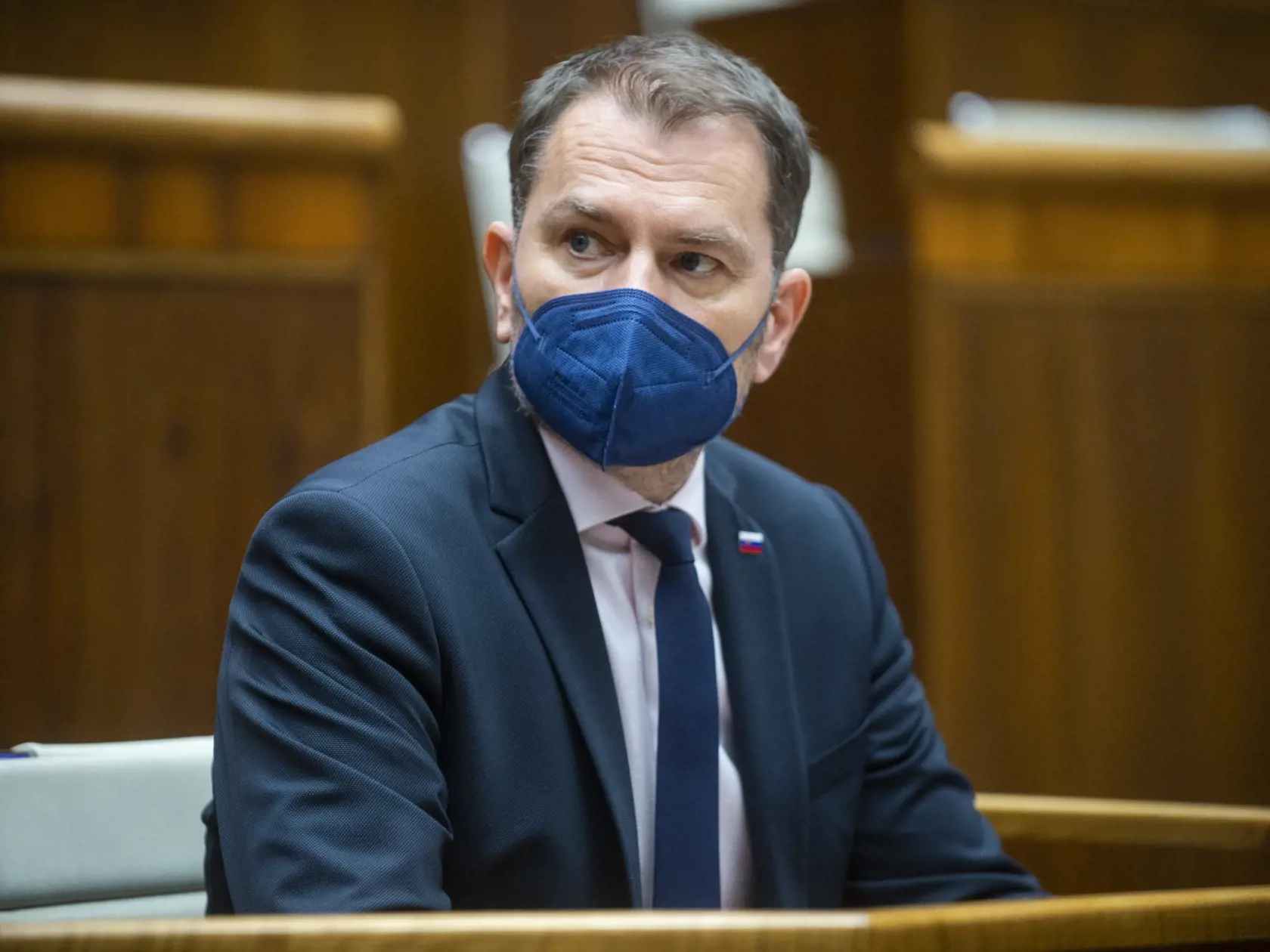 Na snímke podpredseda vlády a minister financií SR Igor Matovič (OĽaNO) počas rokovania 53. schôdze Národnej rady SR 8. decembra 2021 v Bratislave.