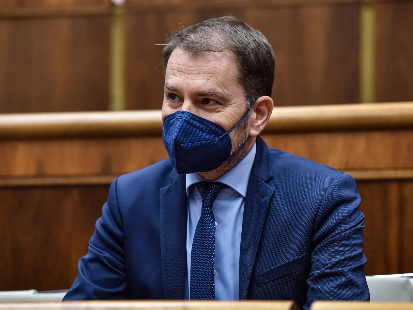 Na snímke minister financií SR Igor Matovič (OĽaNO) počas 51. schôdze Národnej rady SR 14. decembra 2021 v Bratislave.