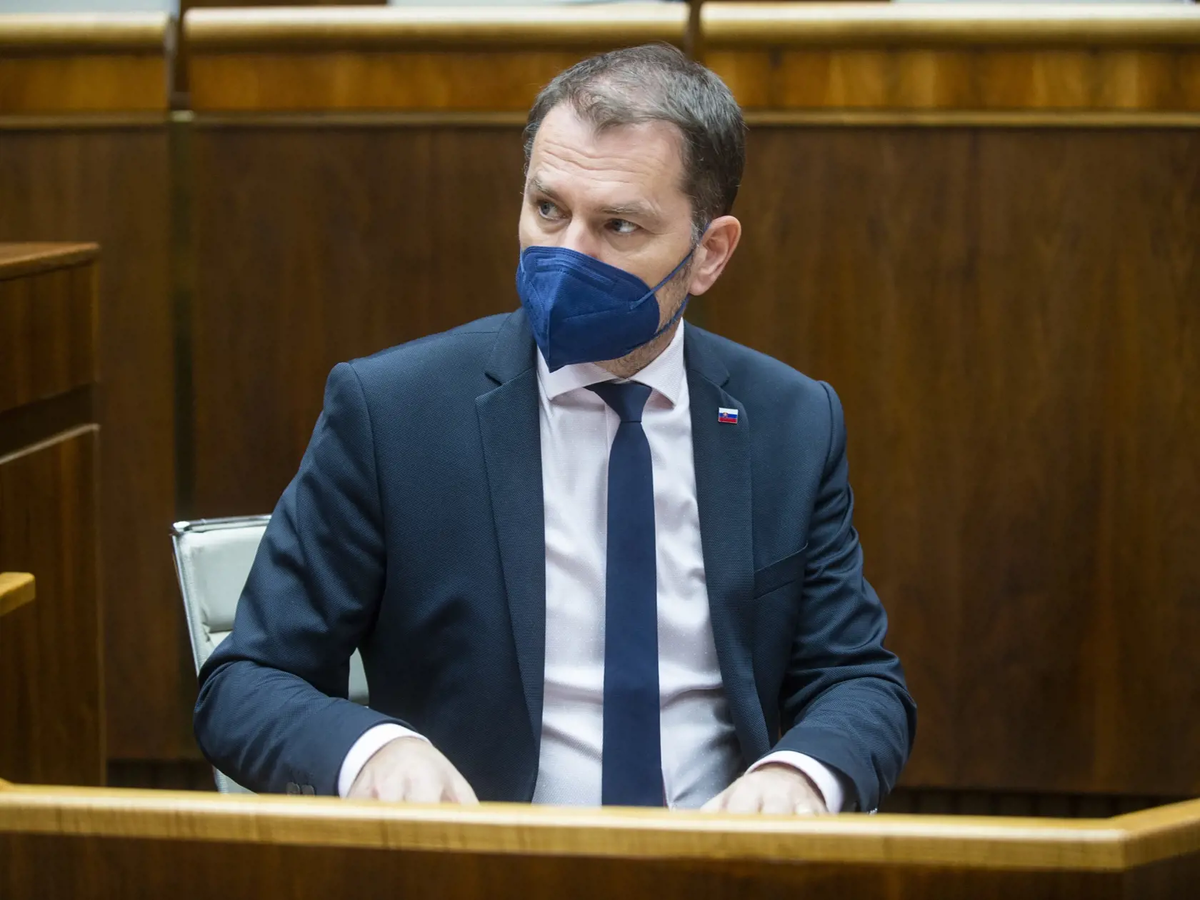 Na snímke podpredseda vlády a minister financií SR Igor Matovič (OĽaNO) počas rokovania 53. schôdze Národnej rady SR 8. decembra 2021 v Bratislave.