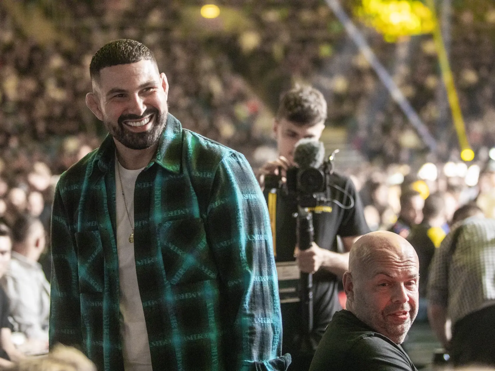 Na snímke je podujatie Oktagon 47 na bratislavskom zimnom štadióne Ondreja Nepelu, ktorého vrcholom bol zápas Slováka Pavla Langera s legendárnym českým MMA bojovníkom Karlosom Vémolom. Na fotke je Attila Végh.