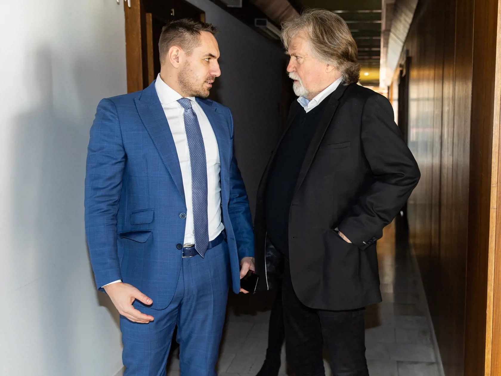 Zasadnutie výboru NR SR pre kultúru a médiá. Na snímke Ľuboš Machaj a György Gyimesi.