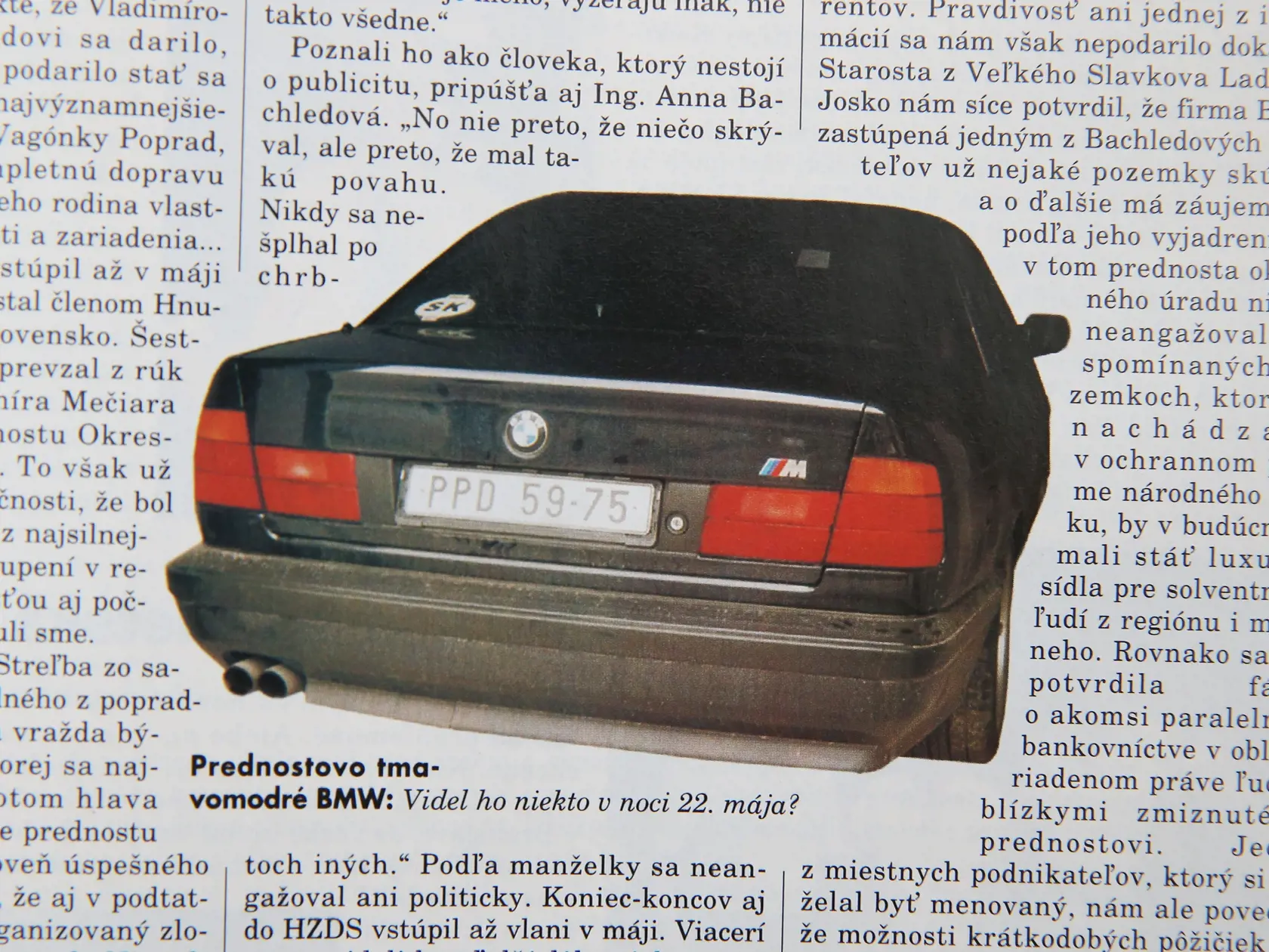 Reprofoto Vladimira Bachledu z tyzdennika PLUS 7 DNI