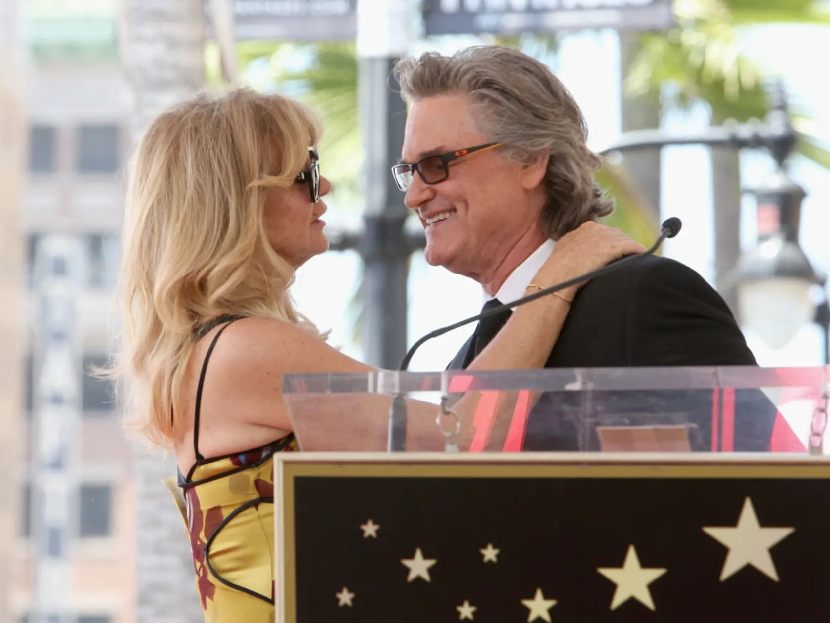 HOLLYWOOD, CA - MAY 04:  Goldie Hawn and Kurt Russell are honored with a Star On the Hollywood Walk of Fame on May 4, 2017 in Hollywood, California.  (Photo by Jesse Grant/Getty Images for Disney)