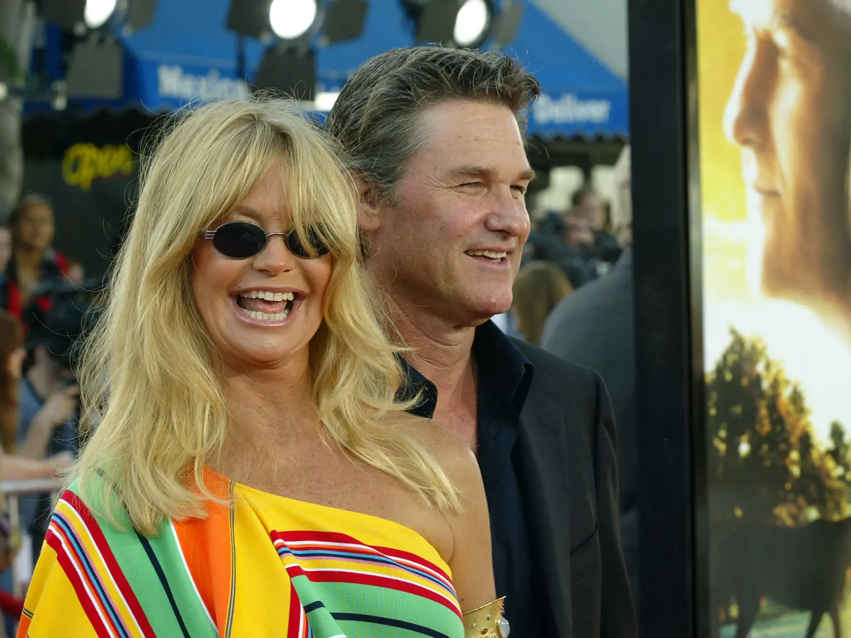 LOS ANGELES - OCTOBER 9:  Actress Goldie Hawn and actor Kurt Russell arrive at the premiere of Dreamworks Pictures' "Dreamer: Inspired by a True Story" at the Mann Village Theater on October 9, 2005 in Los Angeles, California.  (Photo by Michael Buckner/Getty Images)