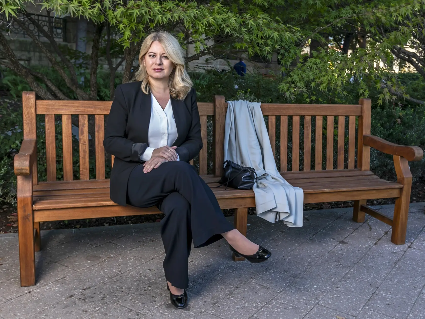 Na snímke bývalá prezidentka Zuzana Čaputová počas rozhovoru na Univerzite v Stanforde. 