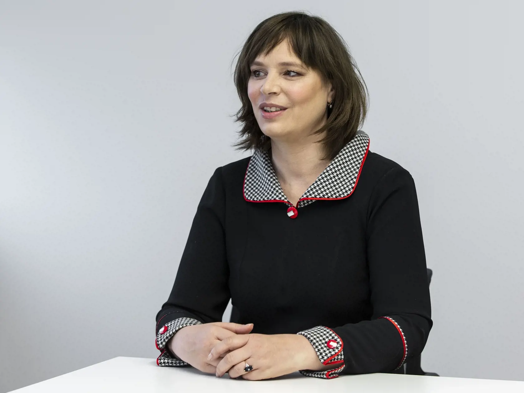 Na snímke je Veronika Remišová počas rozhovoru v Bratislave. 
