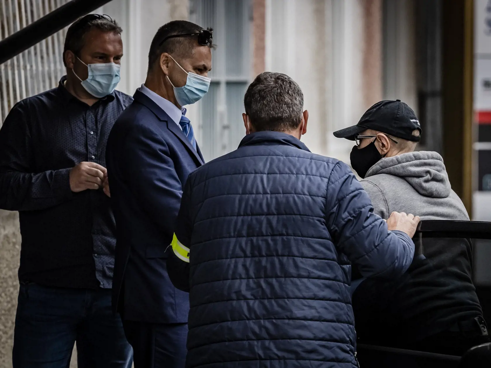 V budove Národnej kriminálnej agentúry v Nitre prebiehajú výsluchy zadržaných osôb v rámci akcie Víchrica.Na snímke podnikateľ a advokát Zoroslav Kollár.