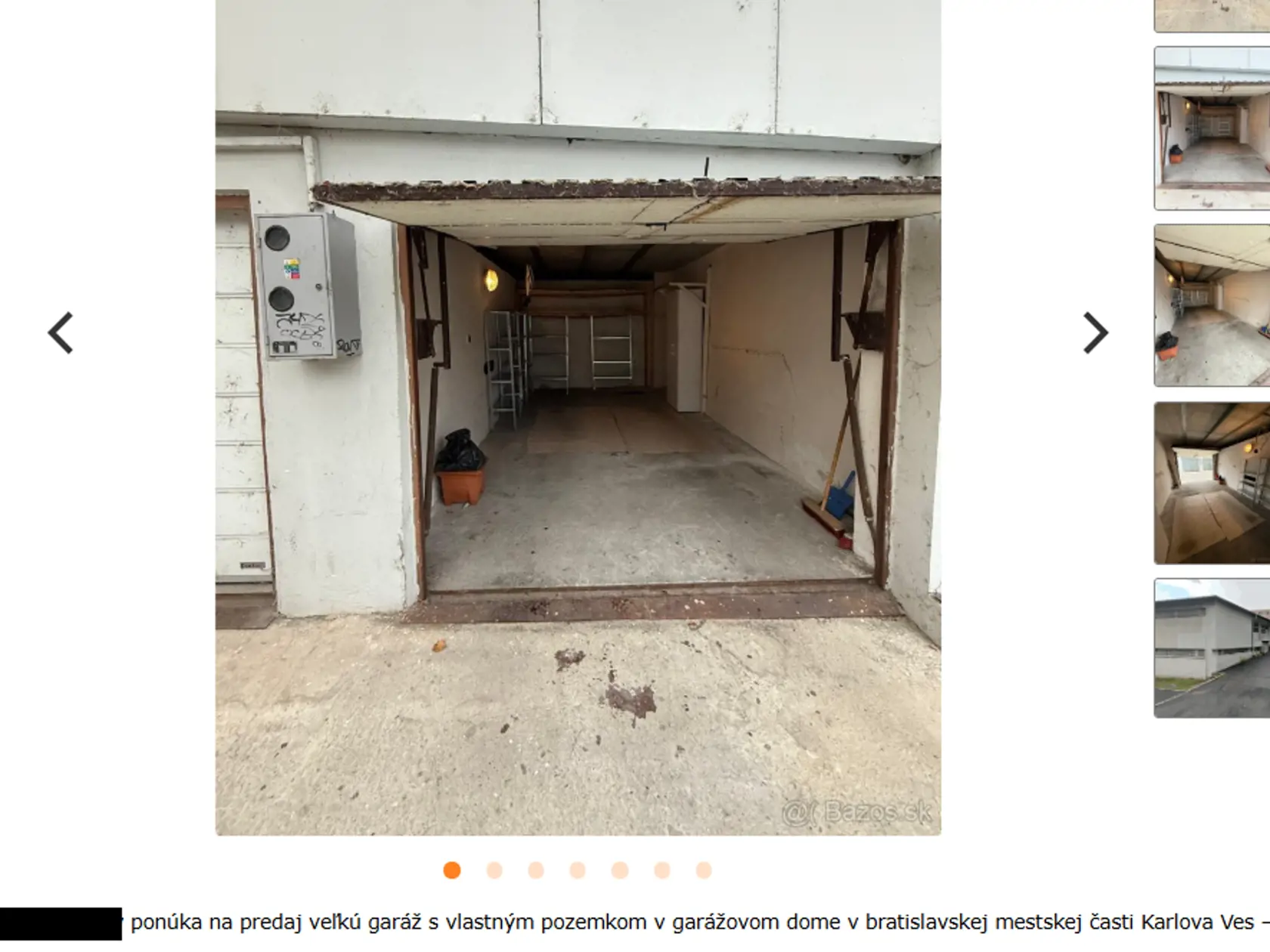 Garáž v Karlovej Vsi stojí podľa inzerátu rovných 60-tisíc eur.  
