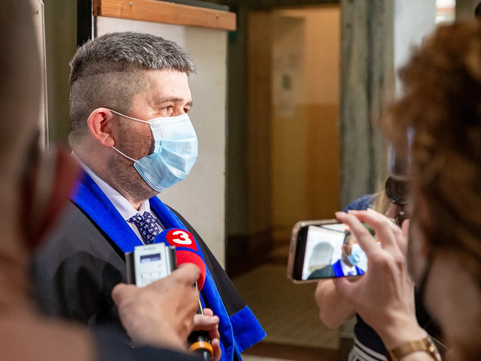 Na snímke je pojednávanie Mariána Kočnera v kauze Motáky. Na snímke je Michal Mandzák. 
