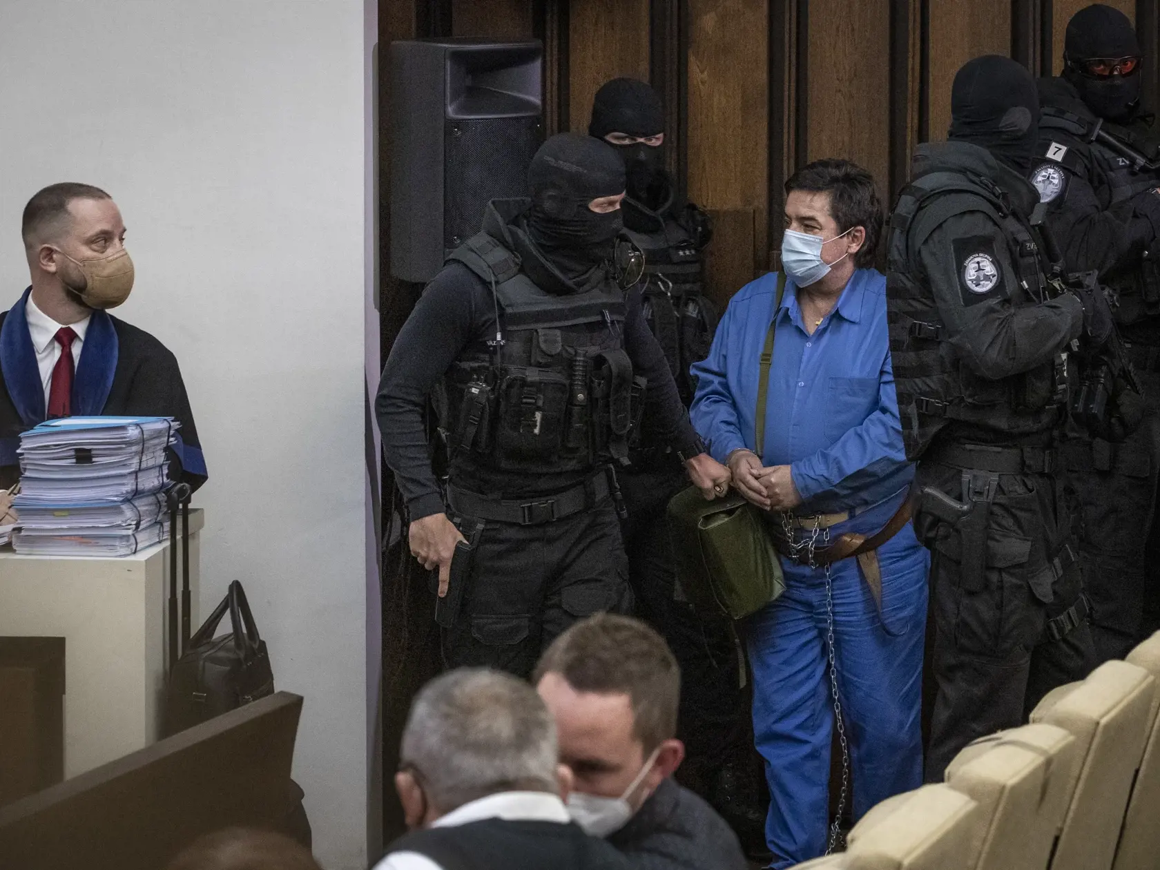 Verejné zasadnutie Najvyššieho súdu SR vo veci odvolania voči rozsudku v prípade vraždy investigatívneho novinára Jána Kuciaka a jeho snúbenice Martiny Kušnírovej. Na snímke je obžalovaný Marián Kočner.