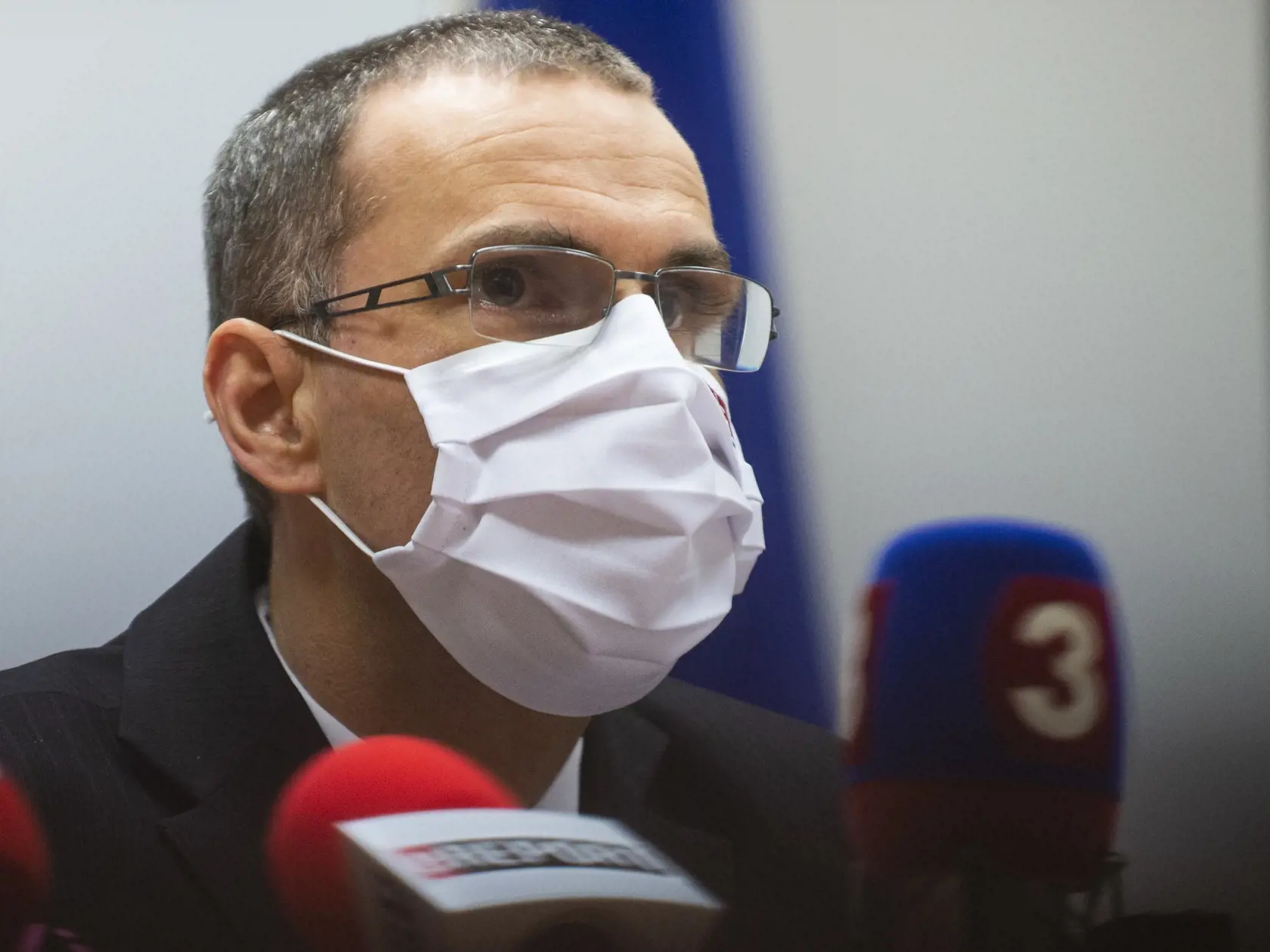 Na snímke generálny prokurátor SR Maroš Žilinka počas tlačovej konferencie na tému Vyhlásenie výsledku preskúmania vyhlášok Úradu verejného zdravotníctva (ÚVZ) Slovenskej republiky 28. januára 2021 v Bratislave.