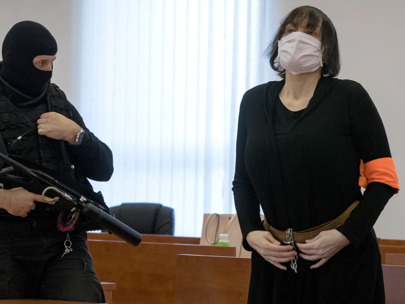 Súdne pojednávanie na Špecializovanom trestnom súde v Pezinku vo veci vraždy Jána Kuciaka a Martiny Kušnírovej. Na snímke je obžalovaná Alena Zsuzsová.