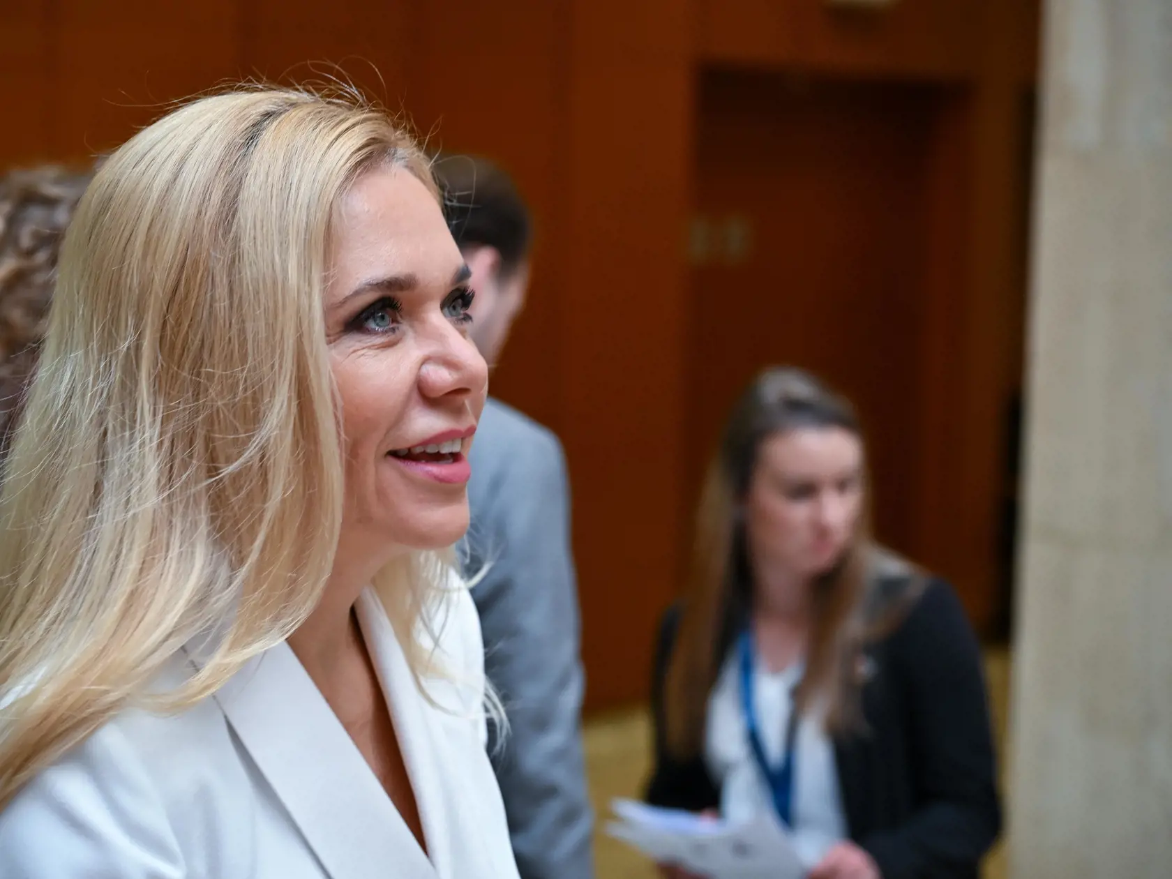 Na snímke ministerka hospodárstva Denisa Saková (Hlas-SD) počas príchodu na mimoriadne zasadnutie Bezpečnostnej rady SR 29. mája 2024 v Bratislave. FOTO TASR - Pavol Zachar