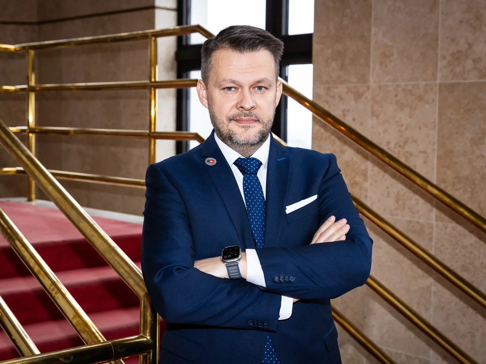 Na snímke je poslanec za stranu HLAS – sociálna demokracia, Samuel Migaľ.