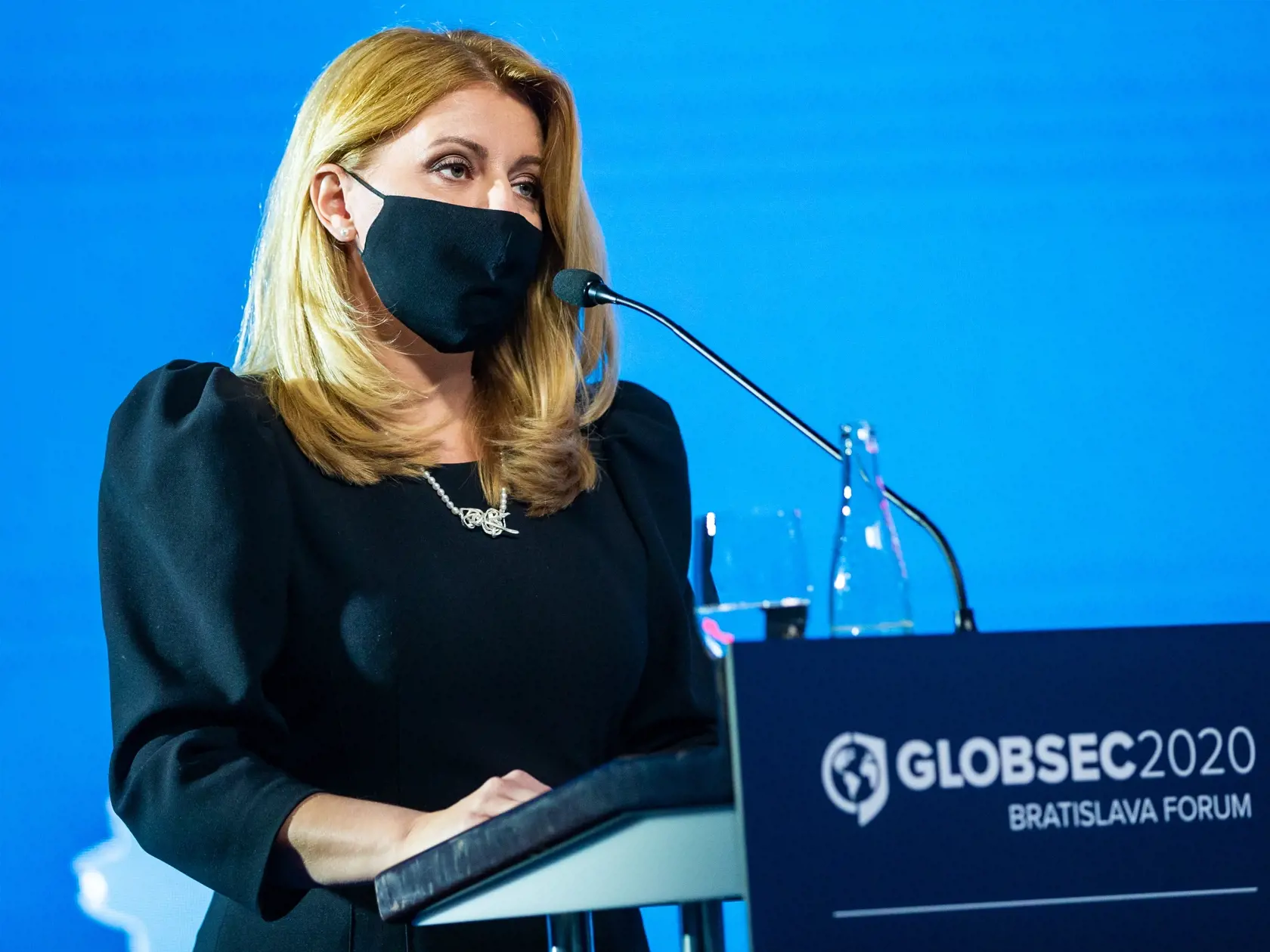 Bezpečnostná konferencia "GLOBSEC 2020" v Bratislave. Na snímke Zuzana Čaputová.