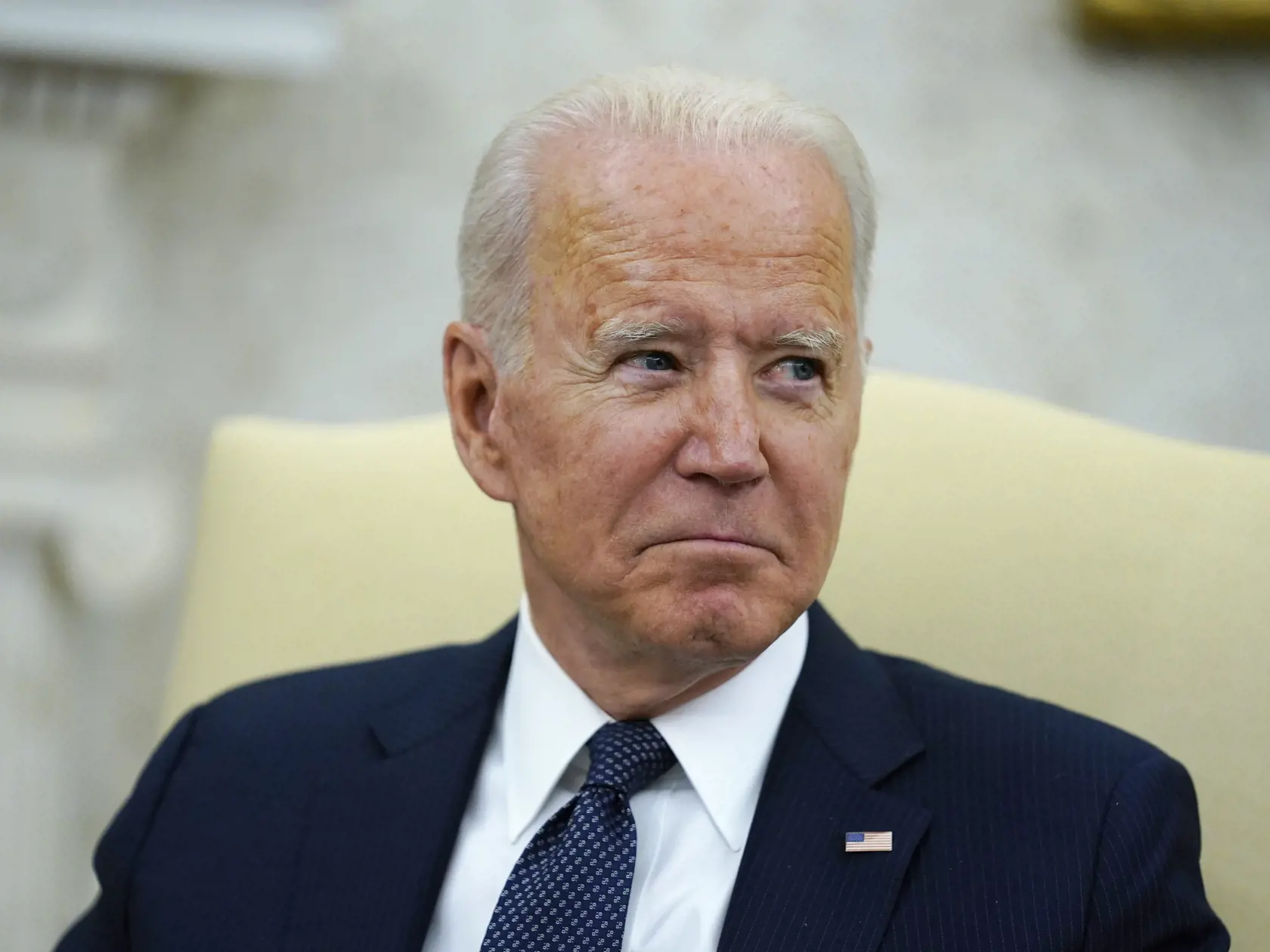 KK50 Washington - Americký prezident Joe Biden počas stretnutia s nemeckou kancelárkou Angelou Merkelovou v Bielom dome vo Washingtone 15. júla 2021. FOTO TASR/AP