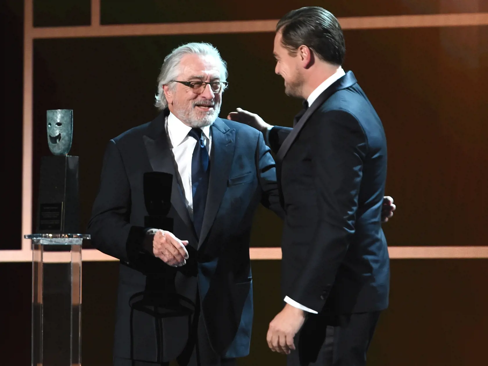 Robert De Niro na pódiu