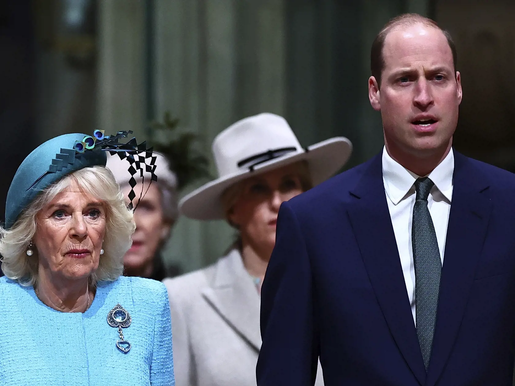 JB 20 Londýn - Britská kráľovná Kamila (vľavo) a britský princ William počas bohoslužby pri príležitosti osláv Dňa Britského Spoločenstva národov (Commonwealthu) vo Westminsterskom opátstve v Londýne 11. marca 2024. FOTO TASR/AP 

Britain's Queen Camilla, left, and Britain's Prince William attend the annual Commonwealth Day service ceremony at Westminster Abbey in London, Monday, March 11, 2024. (Henry Nicholls/Pool via AP)