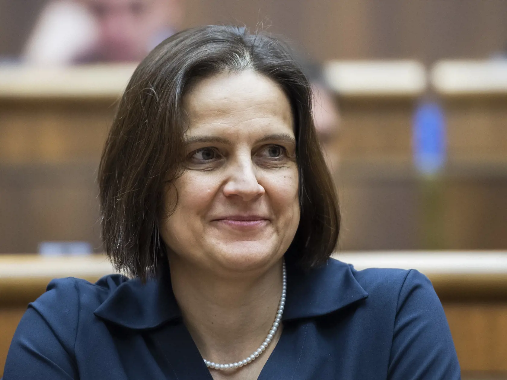 Na snímke ministerka spravodlivosti SR Mária Kolíková počas hlasovania na 65. schôdzi Národnej rady SR v Bratislave 27. apríla 2022. FOTO TASR - Jaroslav Novák