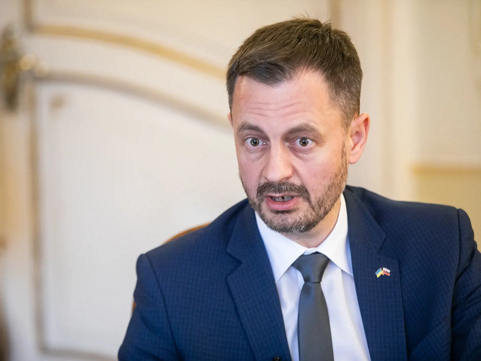 Na fotke je Eduard Heger, súčasný predseda vlády Slovenskej republiky.
