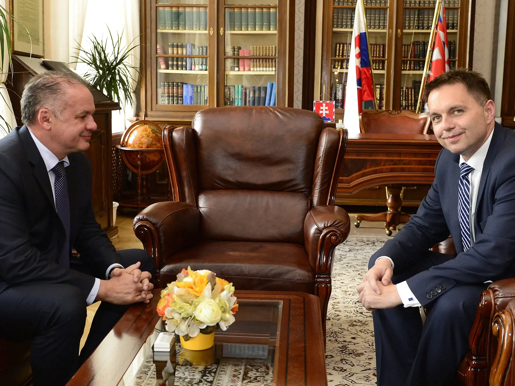 Andrej Kiska a Peter Kažimír.